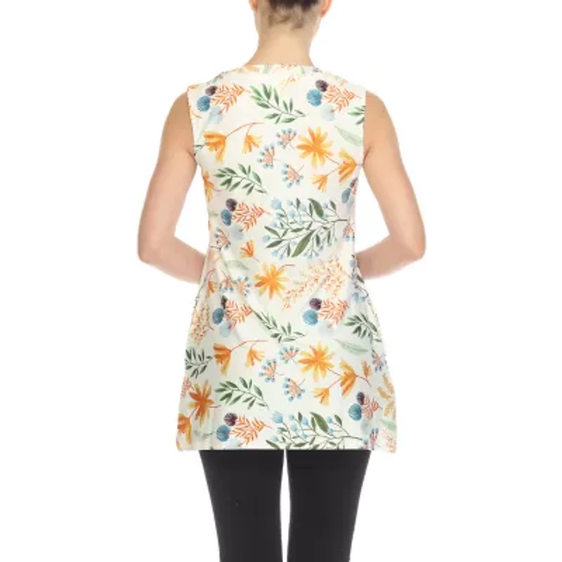 White Mark Maternity Womens Sleeveless Tunic Top