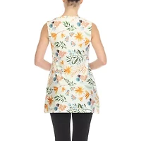 White Mark Maternity Womens Crew Neck Sleeveless Tunic Top