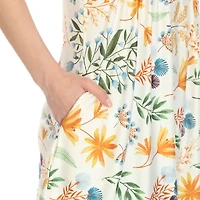 White Mark Maternity Womens Crew Neck Sleeveless Tunic Top