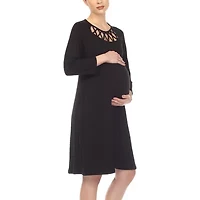 White Mark Womens 3/4 Sleeve Swing Dresses Maternity