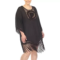 White Mark Womens Plus Dress Swimsuit Cover-Up