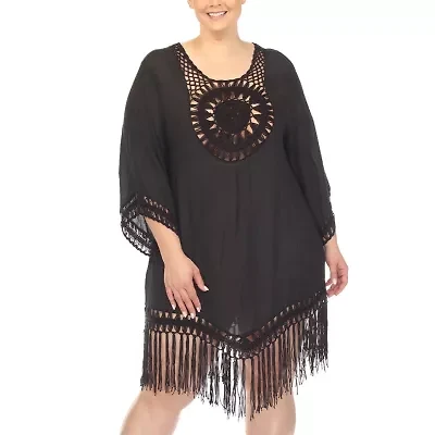 White Mark Womens Plus Dress Swimsuit Cover-Up