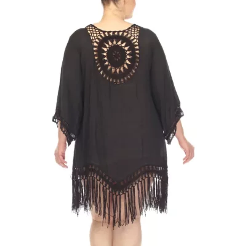 White Mark Womens Plus Dress Swimsuit Cover-Up