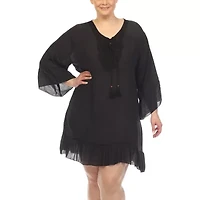 White Mark Womens Plus Dress Swimsuit Cover-Up