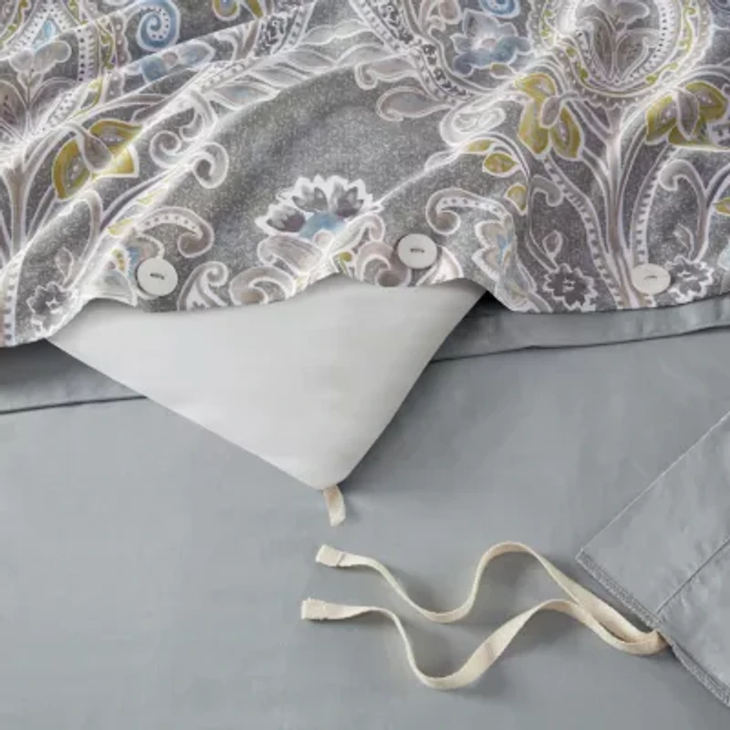 Harbor House Hallie 5-pc. Cotton Damask and Scroll Duvet Cover Set