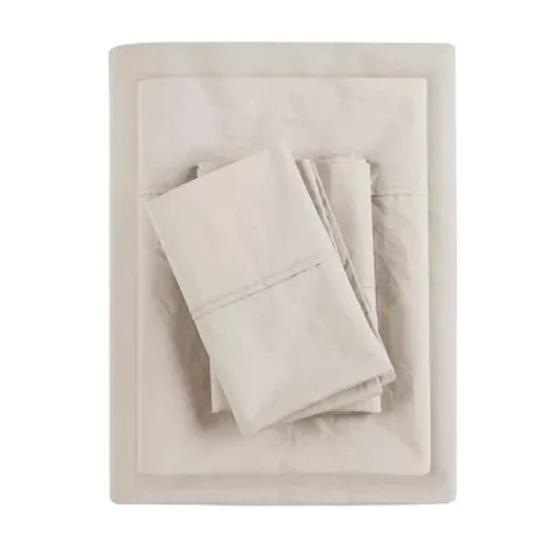 Madison Park Peached Percale Cotton Sheet Set