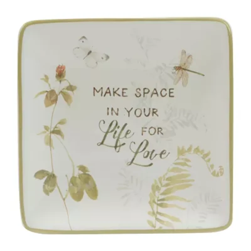 Certified International Green Fields 4-pc. Earthenware Appetizer Plate