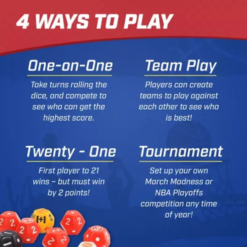 Zobmondo Gohoops Basketball Dice Game Travel Game