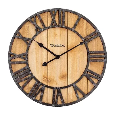 Westclox 16" Wood Plank Wall Clock