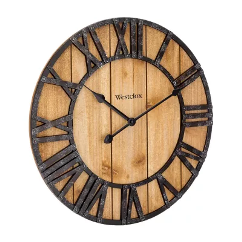 Westclox 16" Wood Plank Wall Clock