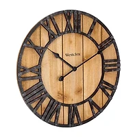 Westclox 16" Wood Plank Wall Clock