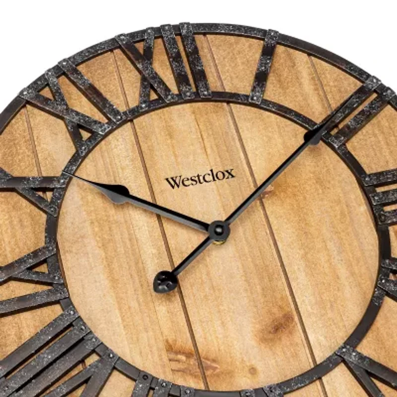 Westclox 16" Wood Plank Wall Clock