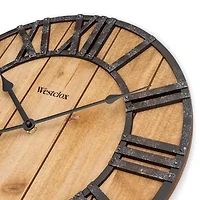 Westclox 16" Wood Plank Wall Clock