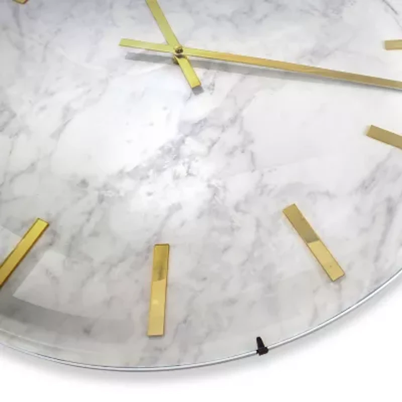 Westclox Large White Marble Dial Wall Clock