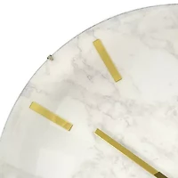 Westclox Large White Marble Dial Wall Clock