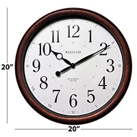 Westclox 20" Woodgrain Finish Wall Clock