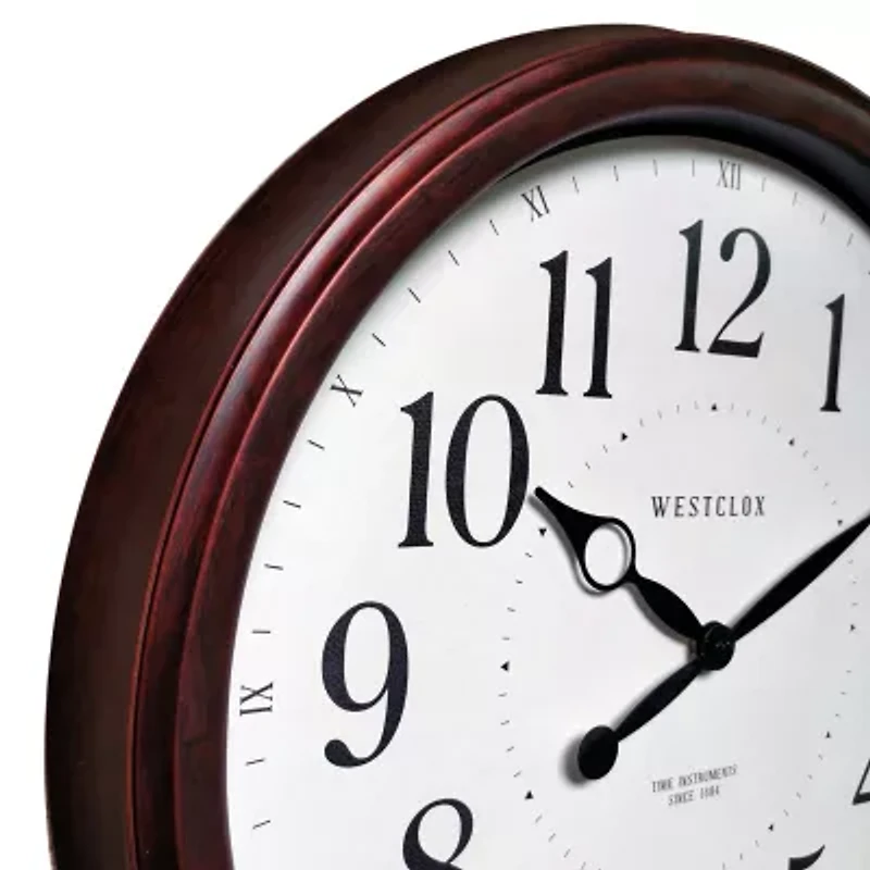 Westclox 20" Woodgrain Finish Wall Clock