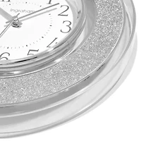 Westclox 12" Clear & Silver Glitter Wall Clock