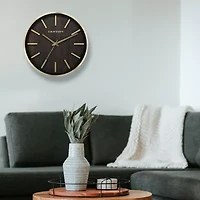 Crosley 10" Gold Metal With Raised Marks Wall Clock