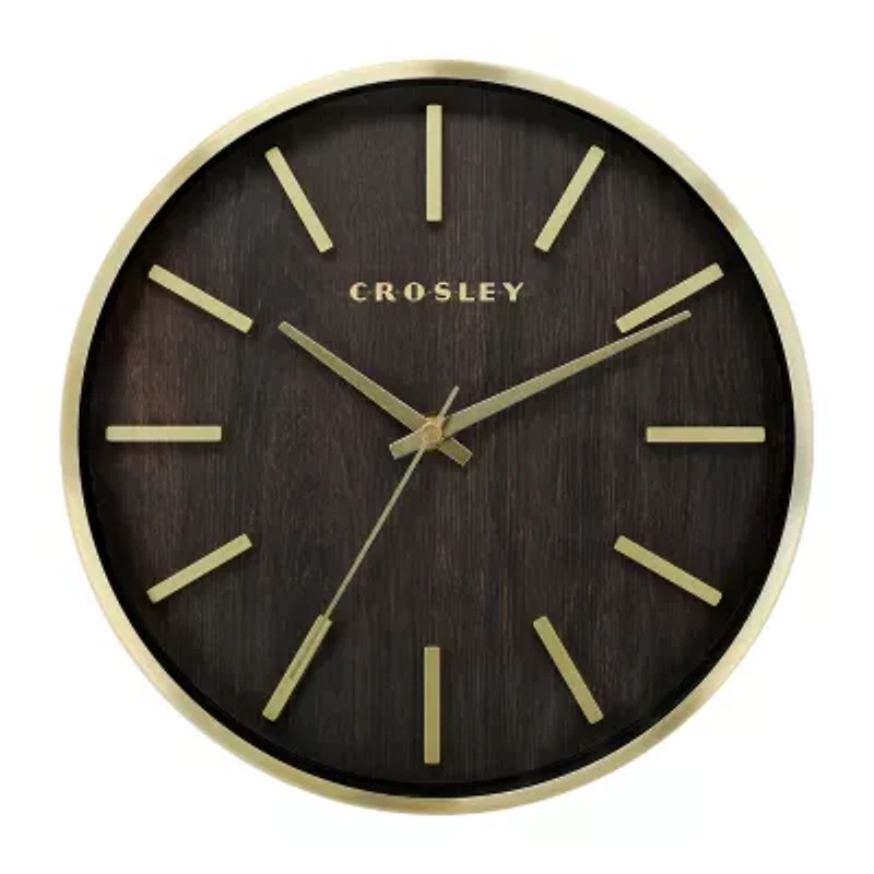Crosley 10" Gold Metal With Raised Marks Wall Clock