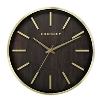Crosley 10" Gold Metal With Raised Marks Wall Clock