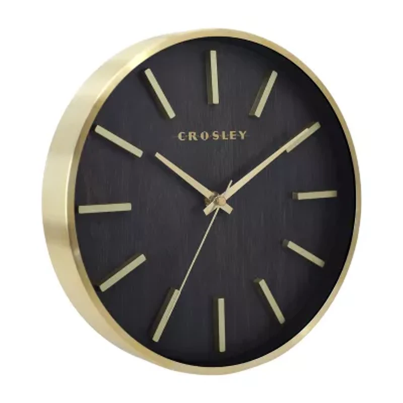 Crosley 10" Gold Metal With Raised Marks Wall Clock