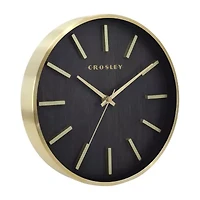 Crosley 10" Gold Metal With Raised Marks Wall Clock