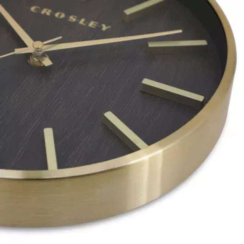 Crosley 10" Gold Metal With Raised Marks Wall Clock
