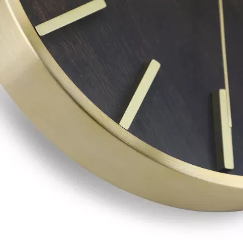 Crosley 10" Gold Metal With Raised Marks Wall Clock