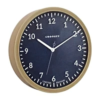 Crosley Brown Oak Color 15" Denim Dial Wall Clock