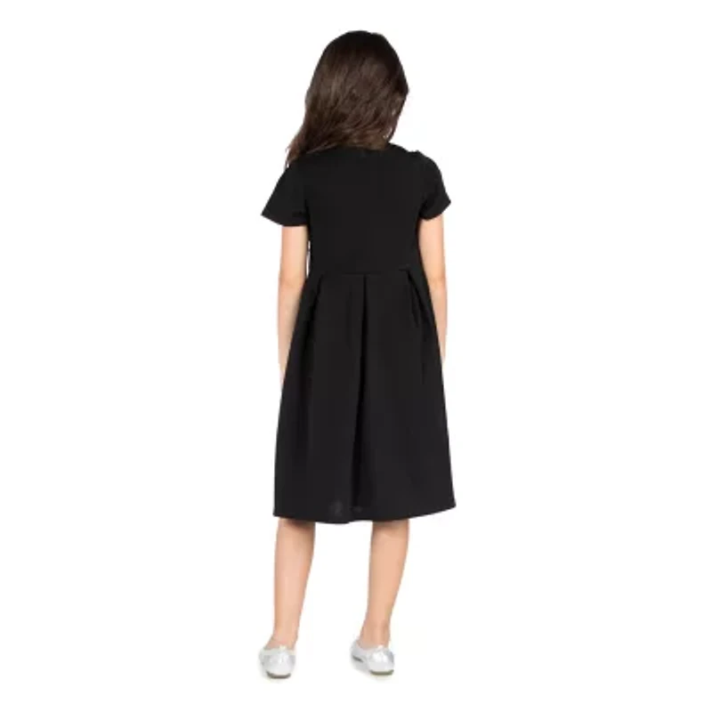 24sevenkid Big Kid Girls Short Sleeve Fit + Flare Dress