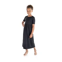 24sevenkid Big Kid Girls Short Sleeve A-Line Dress
