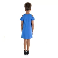24sevenkid Big Kid Girls Short Sleeve A-Line Dress