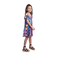24sevenkid Big Kid Girls Short Sleeve A-Line Dress
