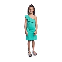 24sevenkid Big Kid Girls Sleeveless One Shoulder Maxi Dress