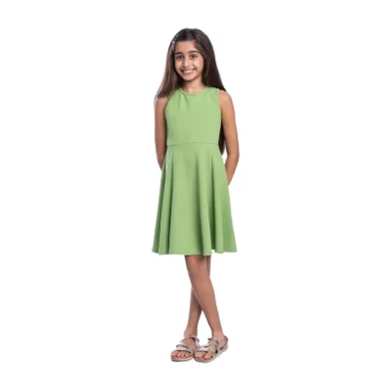 24sevenkid Big Kid Girls Sleeveless Fit + Flare Dress