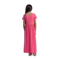 24sevenkid Big Kid Girls Short Sleeve Maxi Dress