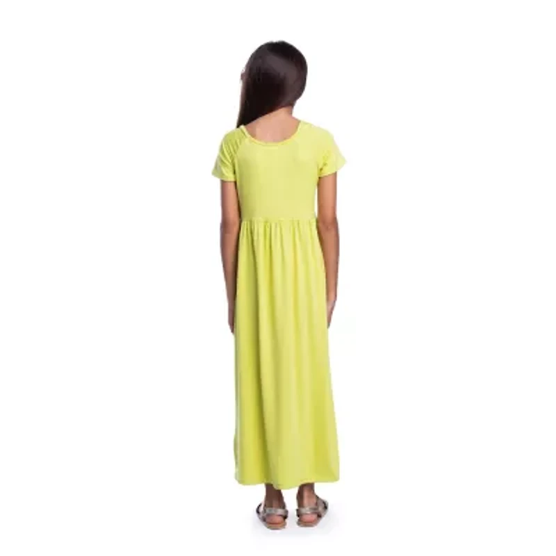 24sevenkid Big Kid Girls Short Sleeve Maxi Dress