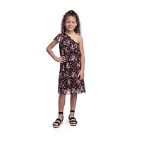 24sevenkid Big Kid Girls Sleeveless One Shoulder A-Line Dress