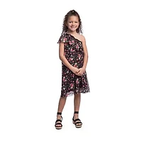 24sevenkid Big Kid Girls Sleeveless One Shoulder A-Line Dress
