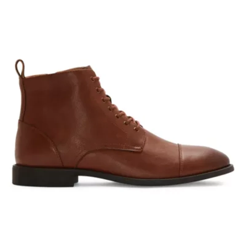 J. Ferrar Mens Colebrook Flat Heel Lace Up Boots