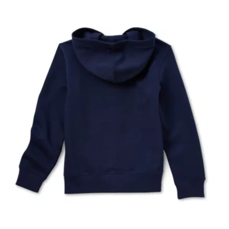 U.S. Polo Assn. Little & Big Kid Boys Long Sleeve Embroidered Fleece Zipper Hoodie