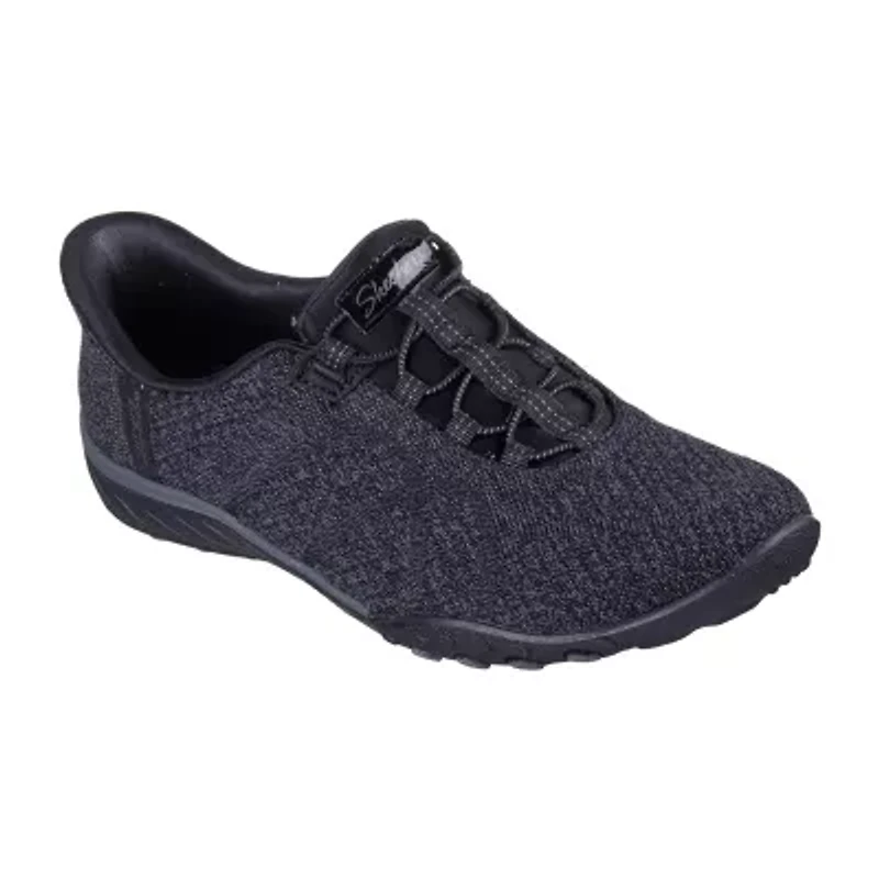 Skechers Hands Free Slip-Ins Breathe-Easy Knitty Waves Womens Bike Closed Toe Slip-On Shoe