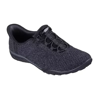 Skechers Hands Free Slip-Ins Breathe-Easy Knitty Waves Womens Bike Closed Toe Slip-On Shoe