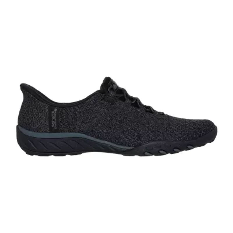 Skechers Hands Free Slip-Ins Breathe-Easy Knitty Waves Womens Bike Closed Toe Slip-On Shoe