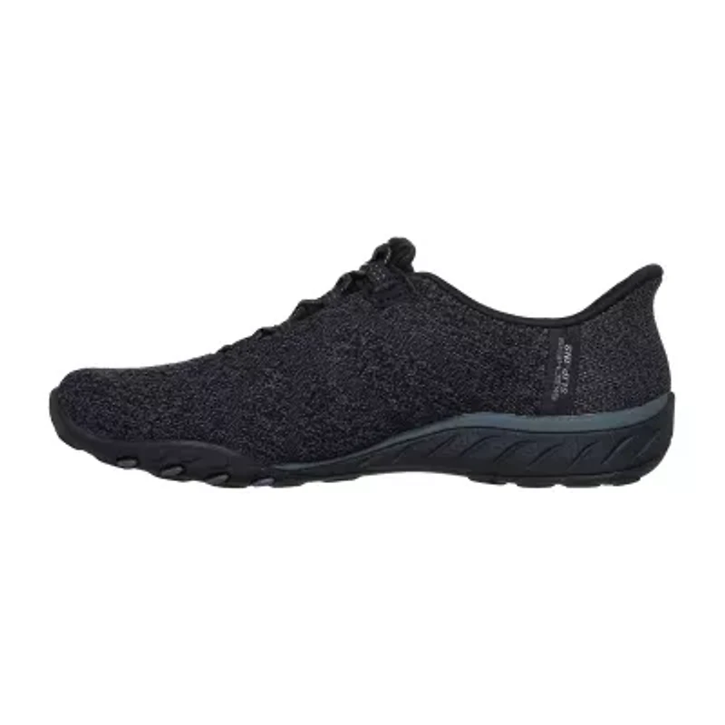 Skechers Hands Free Slip-Ins Breathe-Easy Knitty Waves Womens Bike Closed Toe Slip-On Shoe