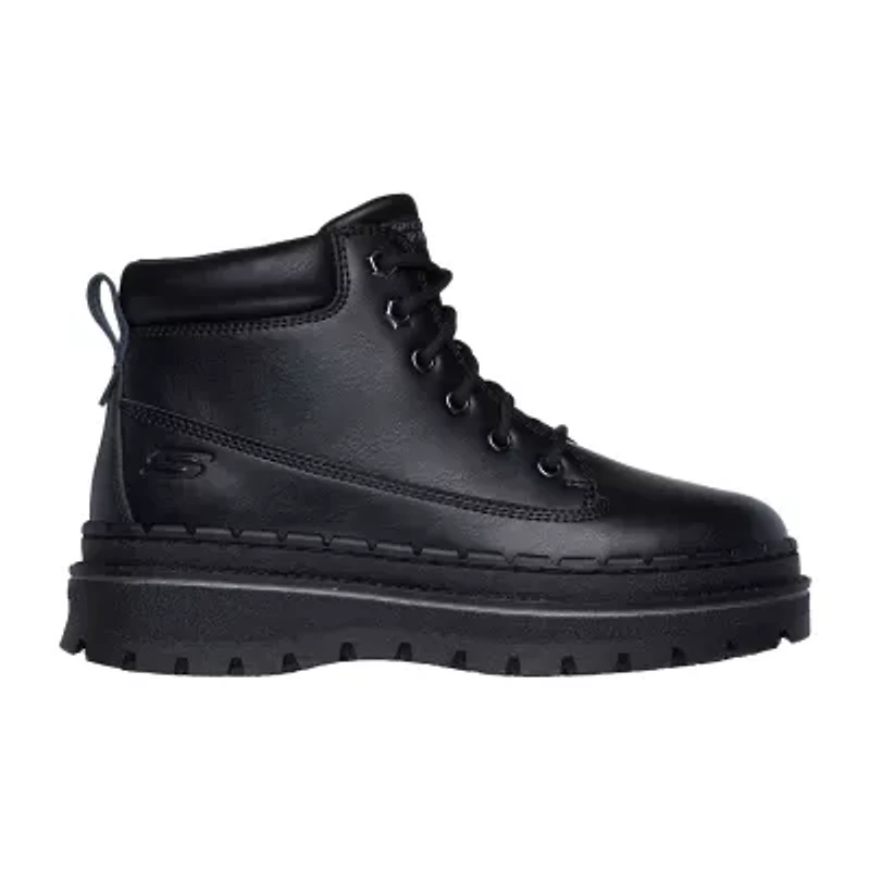 Skechers Womens Jammers Slip Resistant Flat Heel Work Boots