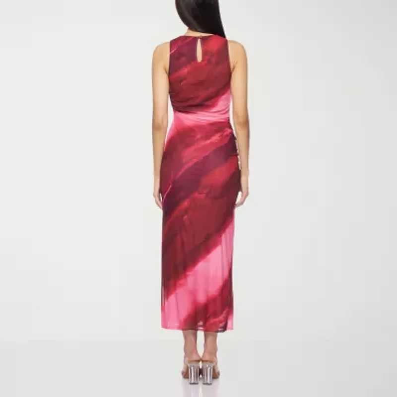 Premier Amour Womens Sleeveless Midi Sheath Dress
