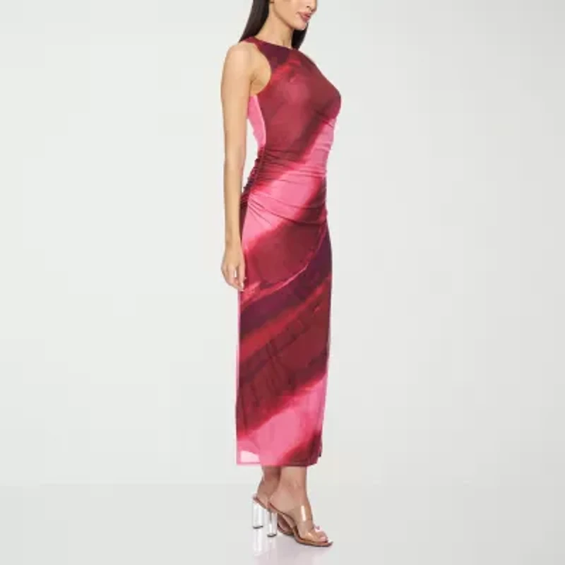 Premier Amour Womens Sleeveless Midi Sheath Dress
