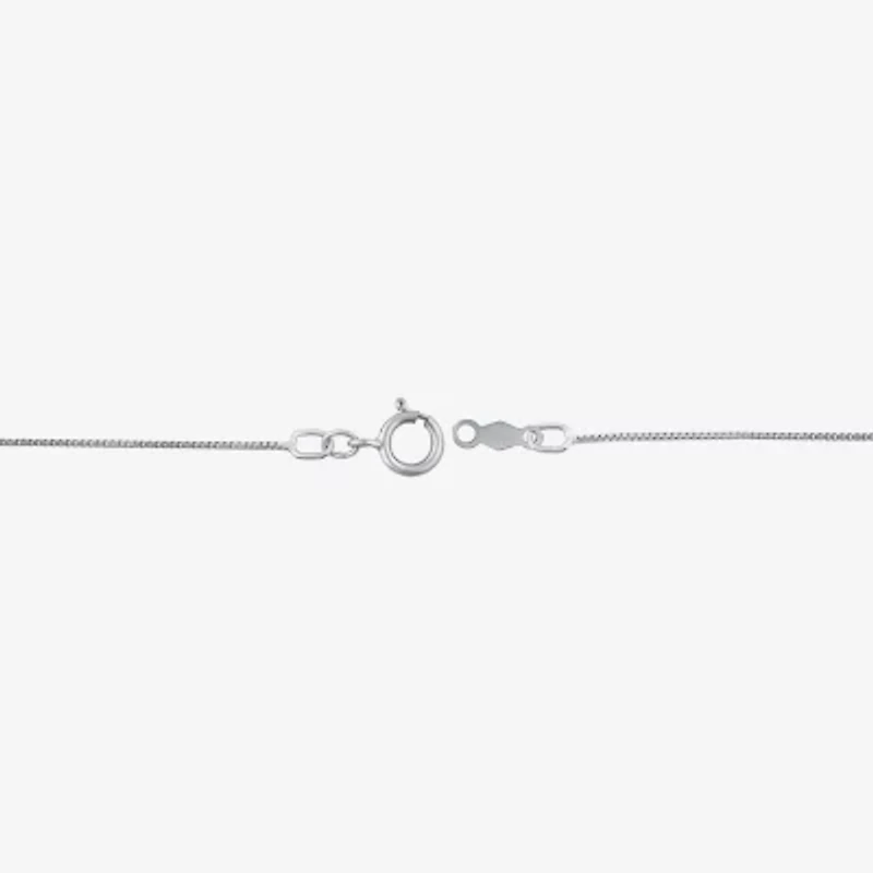 Diamond Blossom (G Womens 1/2 CT. T.W. Lab Grown White Diamond 10K White Gold Clover 18 Inch Pendant Necklace